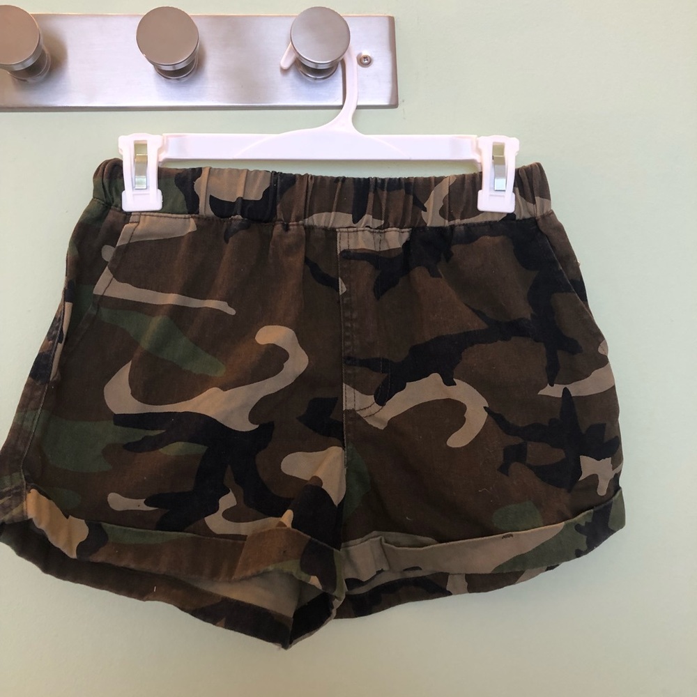 Camo print shorts